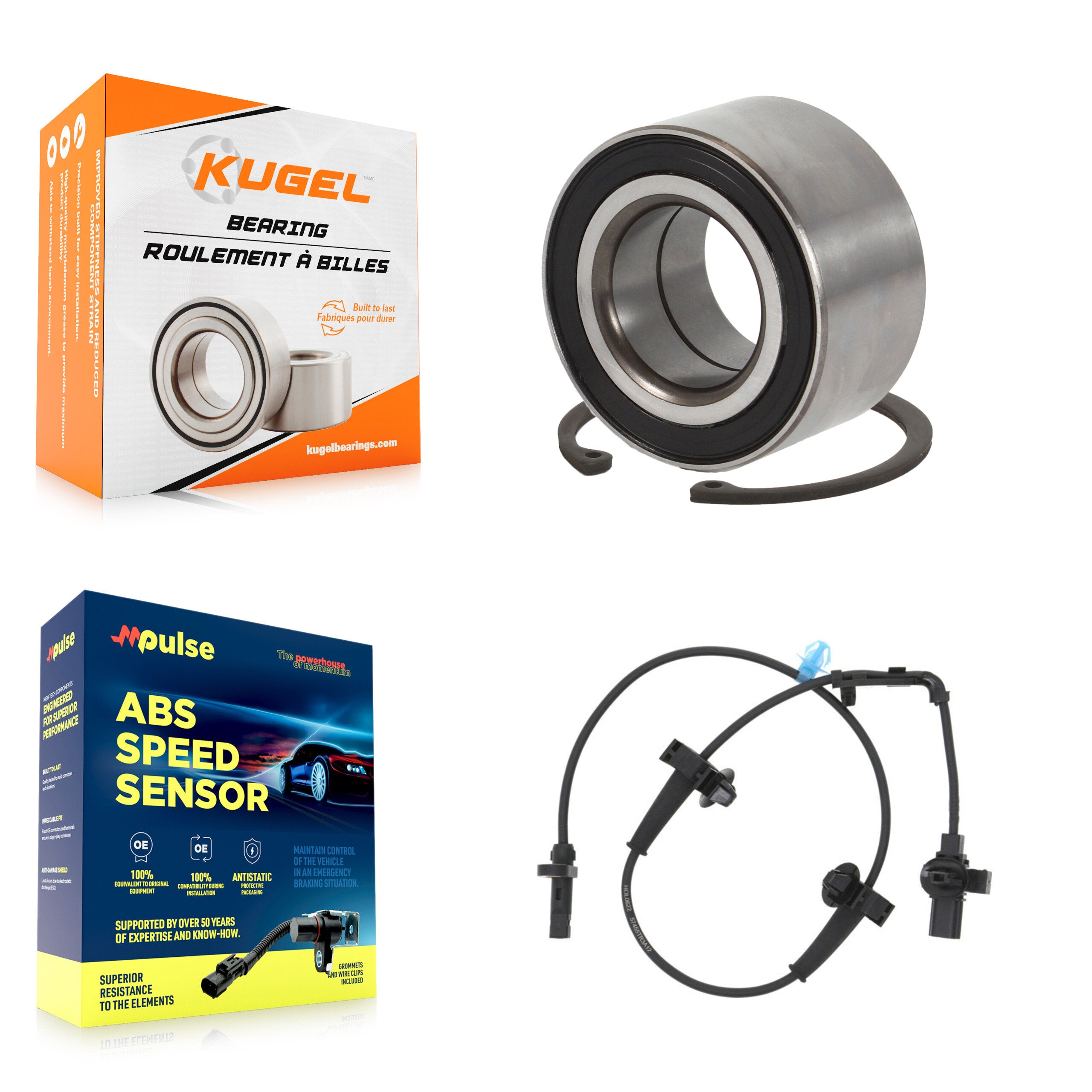 Front Wheel Bearing And ABS Sensor Kit For 2014-2015 Honda Civic 2.4L with Harness K7S-103116