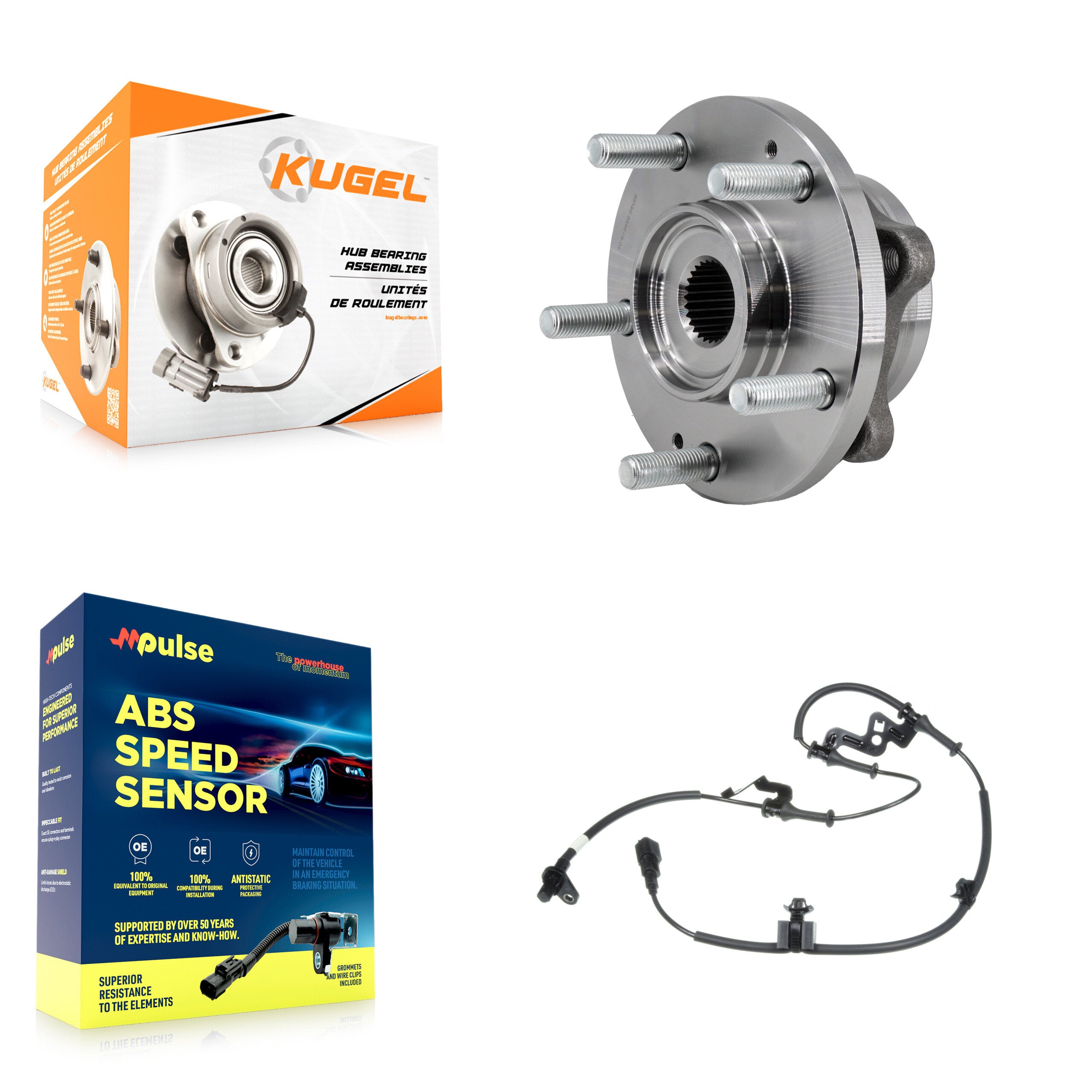 Front Wheel Hub Bearing And ABS Sensor Kit For 2017-2019 Kia Soul K7S-103123