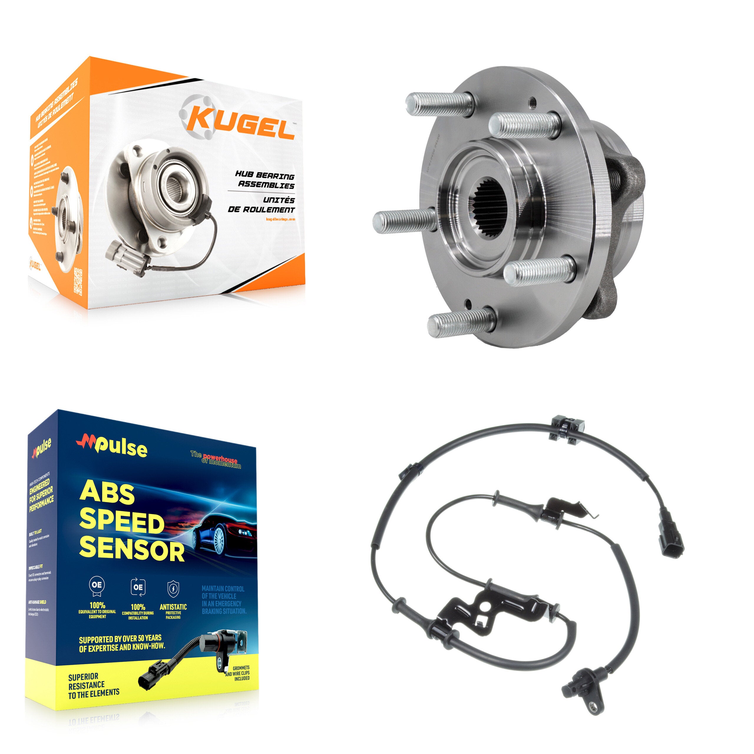 Front Wheel Hub Bearing And ABS Sensor Kit For 2017-2019 Kia Soul K7S-103134