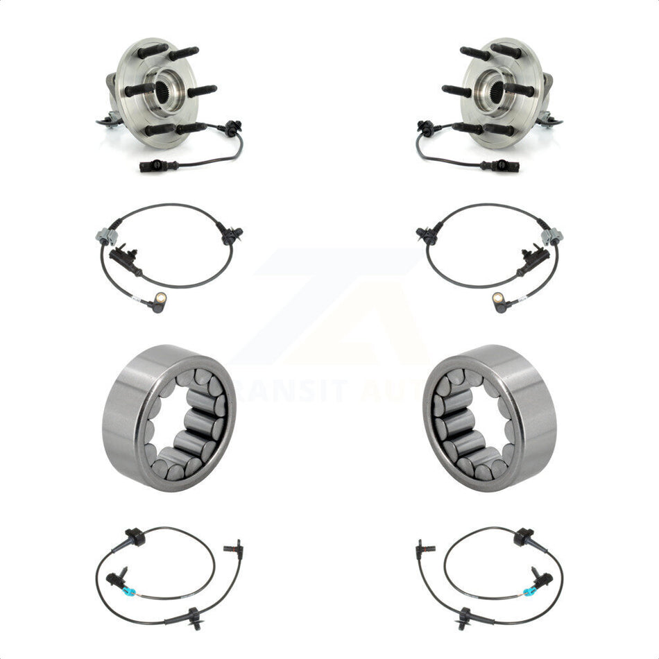 Front Rear Wheel Bearing & Extra Sensor Kit For Chevrolet Avalanche Cadillac Escalade GMC K7S-103152