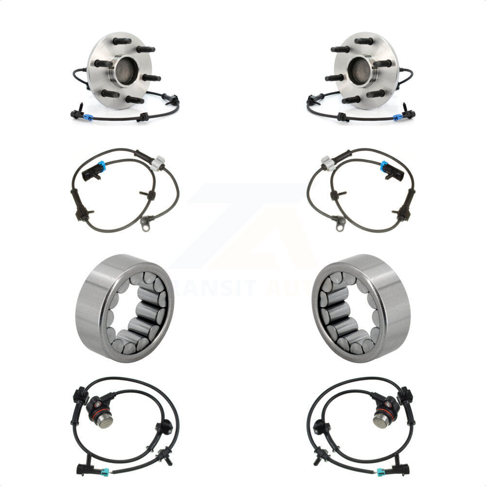 Front Rear Wheel Bearing Extra ABS Sensor Kit For Chevrolet Avalanche 1500 Tahoe Cadillac K7S-103158