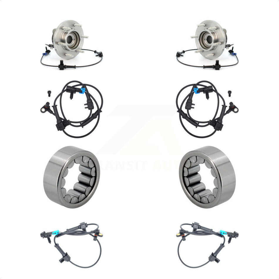 Front Rear Wheel Bearing And Extra ABS Sensor Kit For Hummer H3 with Harness K7S-103159