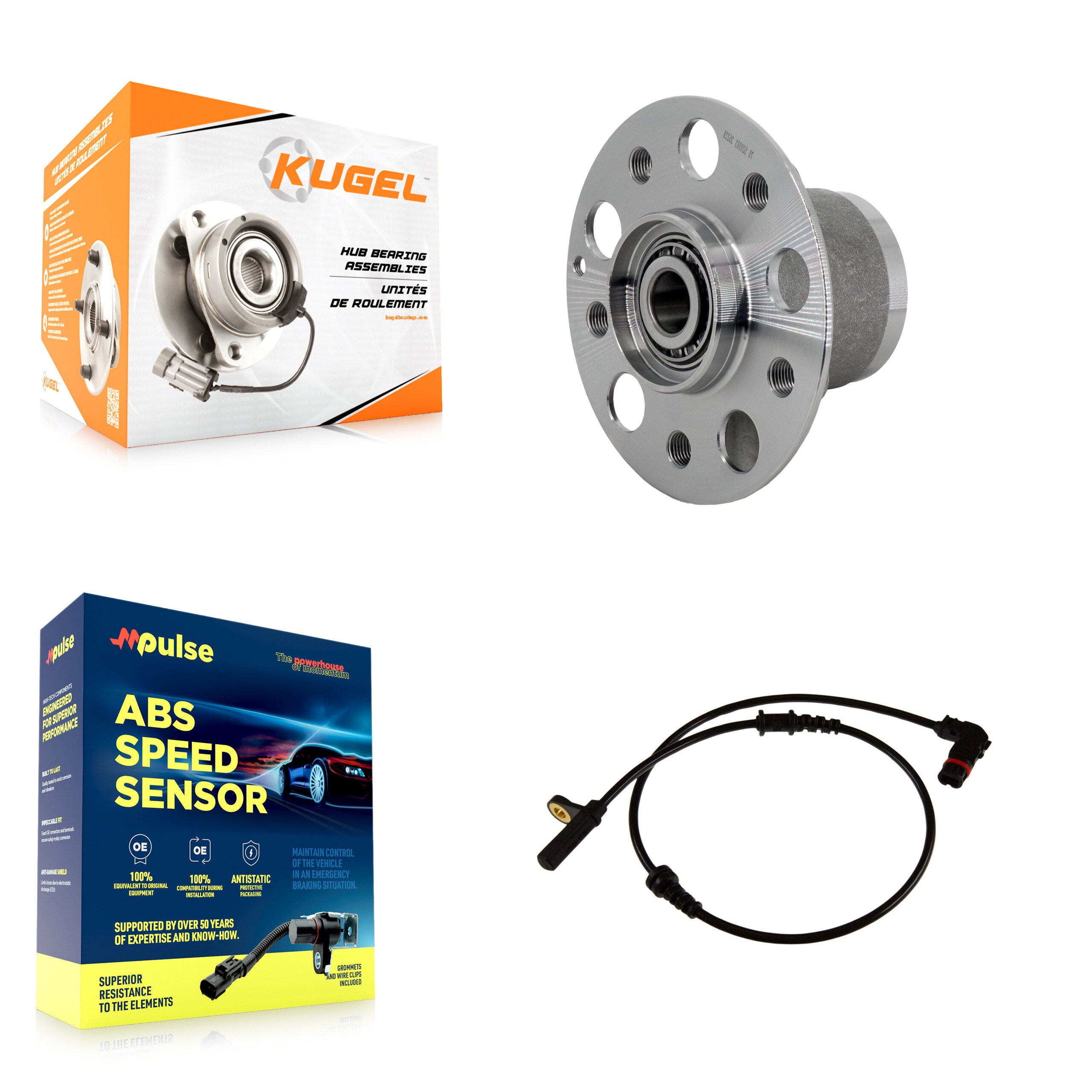 Front Wheel Hub Bearing And ABS Sensor Kit For Mercedes-Benz C300 C250 C350 with Harness K7S-103183