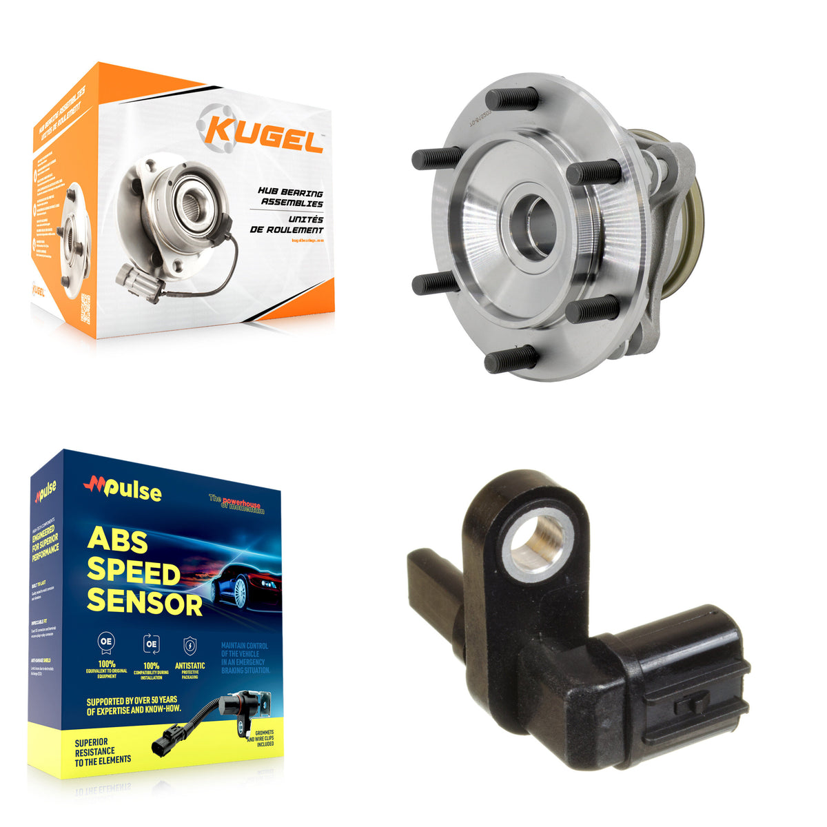 Front Wheel Hub Bearing And ABS Sensor Kit For Toyota Tacoma 4Runner FJ Cruiser K7S-103233