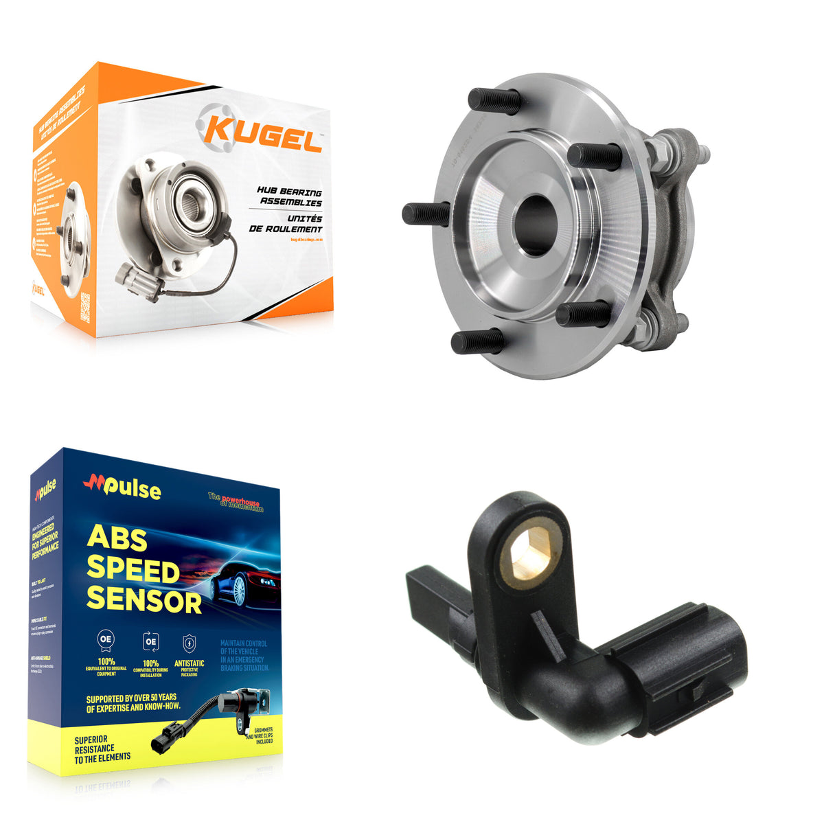 Front Wheel Hub Bearing And ABS Sensor Kit For Toyota Tundra Sequoia without Harness K7S-103234