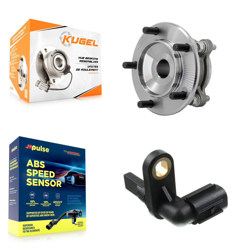 Front Wheel Hub Bearing And ABS Sensor Kit For Toyota Tundra Sequoia without Harness K7S-103234