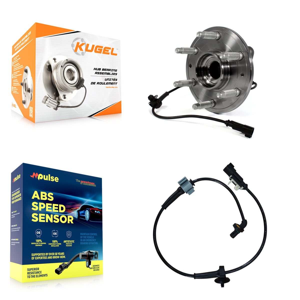 Front Wheel Hub Bearing Extra ABS Sensor Kit For 2019-2020 GMC Yukon XL 4WD with Harness K7S-103236