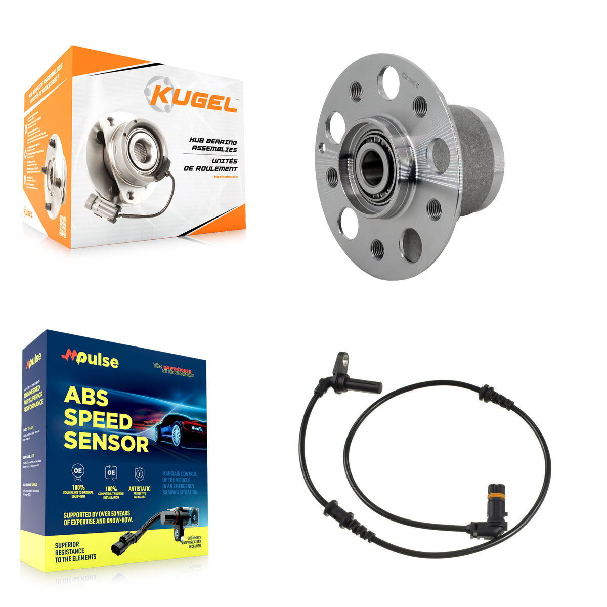 Front Wheel Hub Bearing And ABS Sensor Kit For 2012 Mercedes-Benz E550 2 doors with RWD K7S-103243