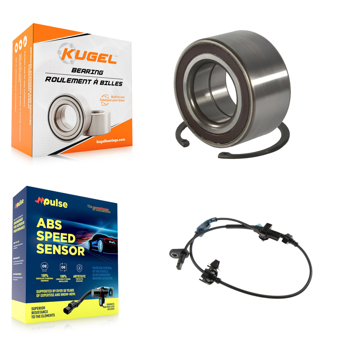 Front Wheel Bearing & ABS Sensor Kit For 2007-2011 Honda CR-V Built in Japan with Harness K7S-103249