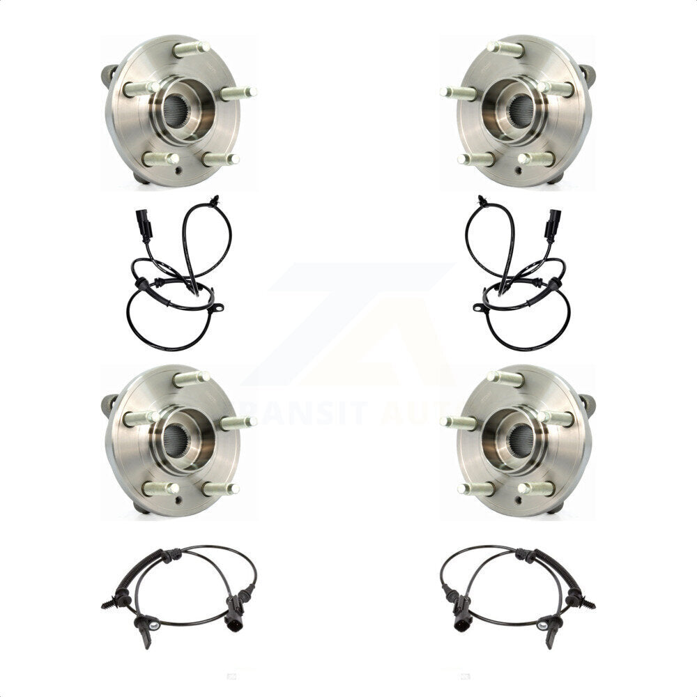 Front Rear Wheel Hub Bearing And ABS Sensor Kit For 2010-2012 Ford Flex Lincoln MKS MKT K7S-103262