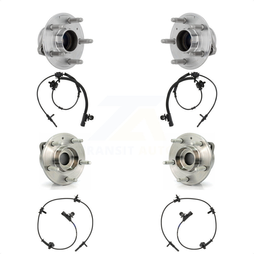 Front Rear Wheel Hub Bearing And ABS Sensor Kit For 2013-2019 Cadillac ATS RWD K7S-103268