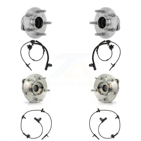 Front Rear Wheel Hub Bearing And ABS Sensor Kit For 2013-2019 Cadillac ATS RWD K7S-103268