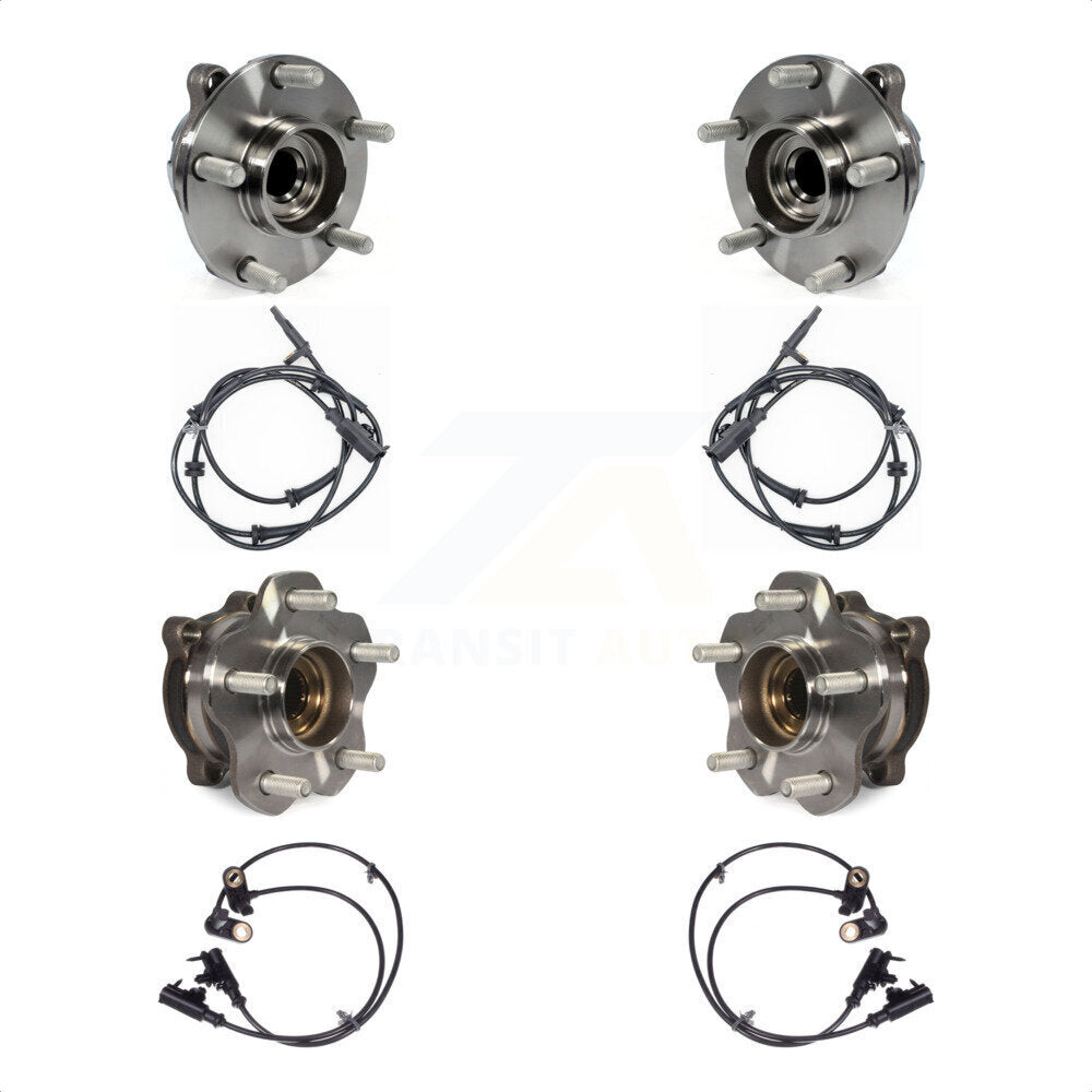 Front Rear Wheel Hub Bearing Sensor Kit For 06-07 INFINITI M35 RWD with 3.5L 4-Wheel ABS K7S-103277