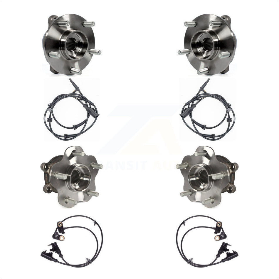 Front Rear Wheel Hub Bearing & ABS Sensor Kit For 2008-2010 INFINITI M35 M45 with Harness K7S-103278