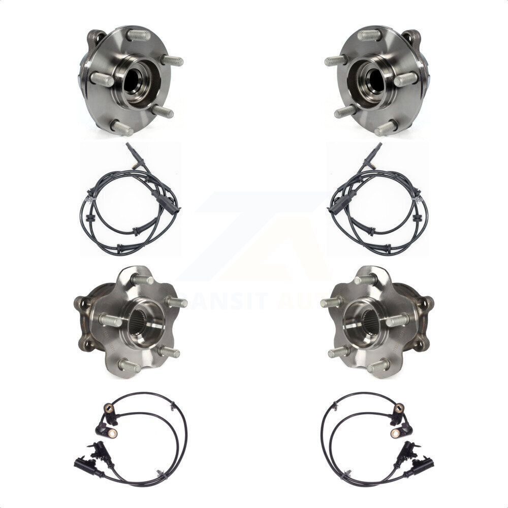 Front Rear Wheel Hub Bearing & ABS Sensor Kit For 2008-2010 INFINITI M35 M45 with Harness K7S-103279