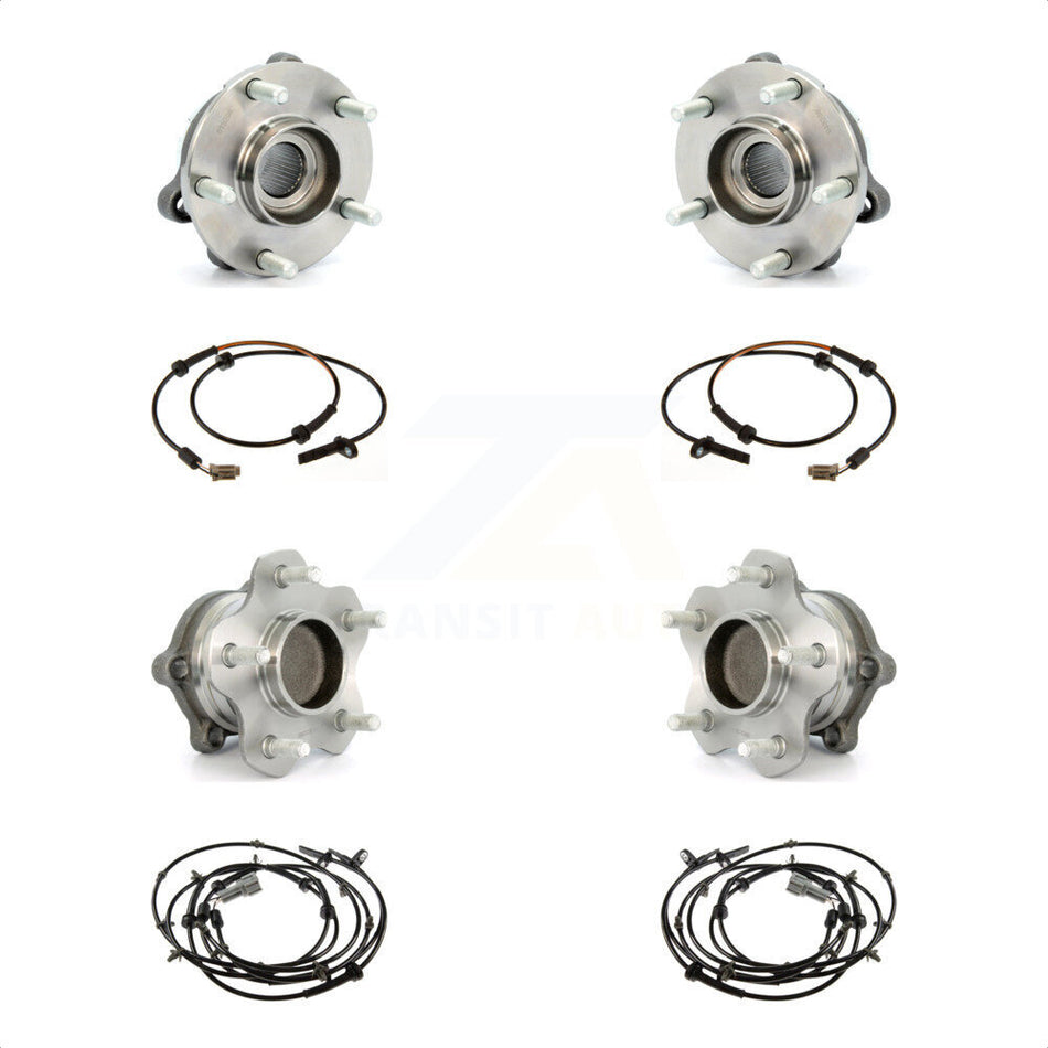 Front Rear Wheel Hub Bearing Sensor Kit For 2007-2008 Nissan Altima 3.5L with 4-Wheel ABS K7S-103280