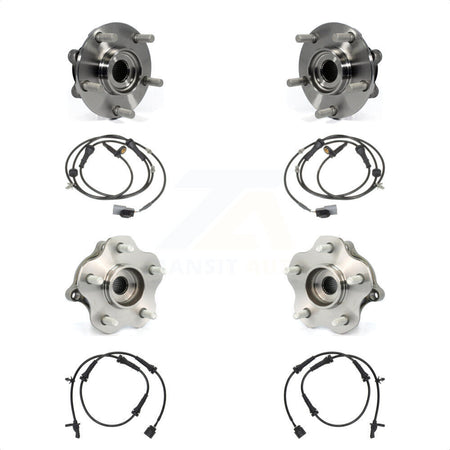 Front Rear Wheel Hub Bearing & Sensor Kit For 11-13 Nissan Juke AWD with 1.6L 4-Wheel ABS K7S-103282