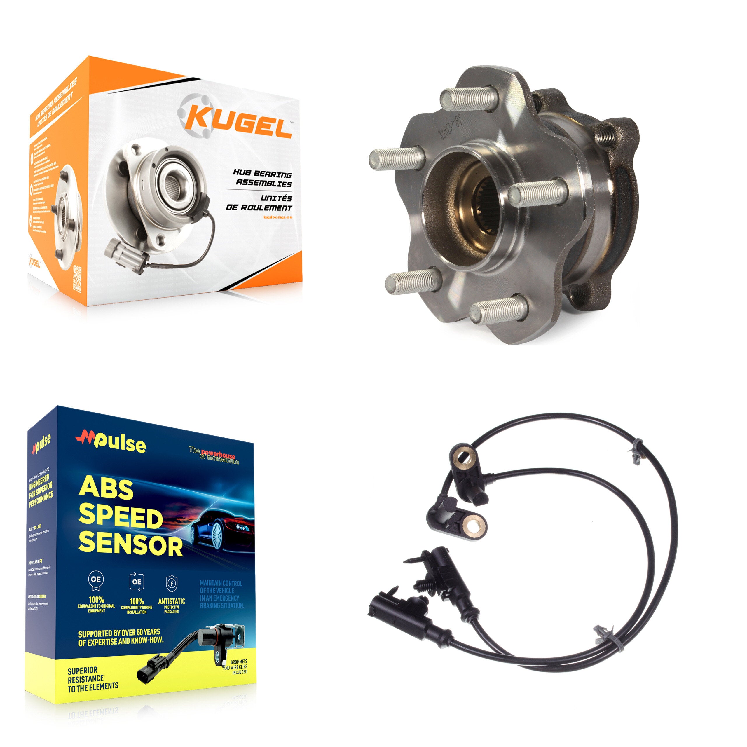 Rear Wheel Hub Bearing ABS Sensor Kit For INFINITI M35 3.5L with 4-Wheel Harness K7S-103325