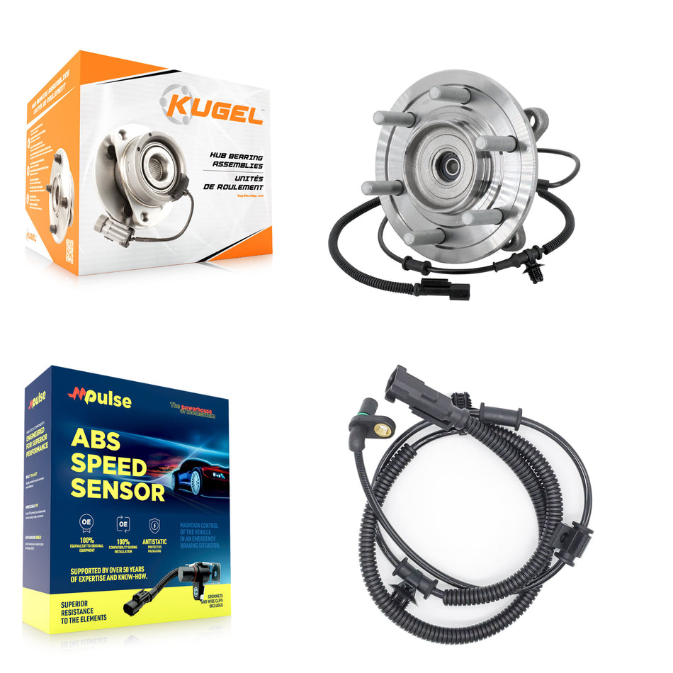 Front Wheel Hub Bearing And ABS Sensor Kit For 2019-2020 Ford F-150 Raptor with Harness K7S-103463