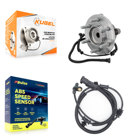 Front Wheel Hub Bearing And ABS Sensor Kit For Ford F-150 K7S-103464