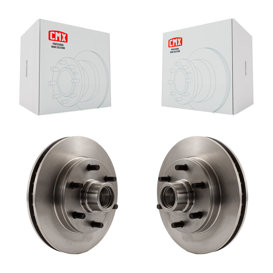 Front Disc Brake Rotors And Hub Assembly Pair For Chevrolet C2500 Express 2500 GMC Savana K8-100008