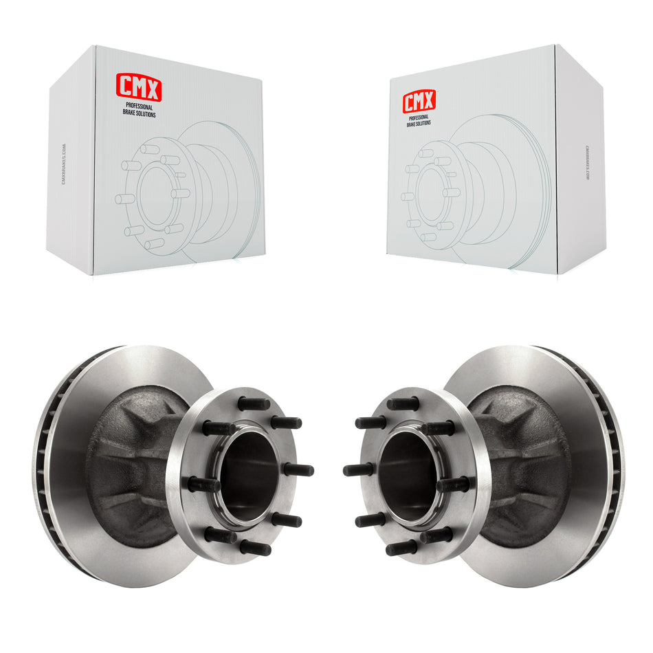 Front Disc Brake Rotors And Hub Assembly Pair For Chevrolet Express 3500 C3500 GMC Savana G3500 C35 K8-100009
