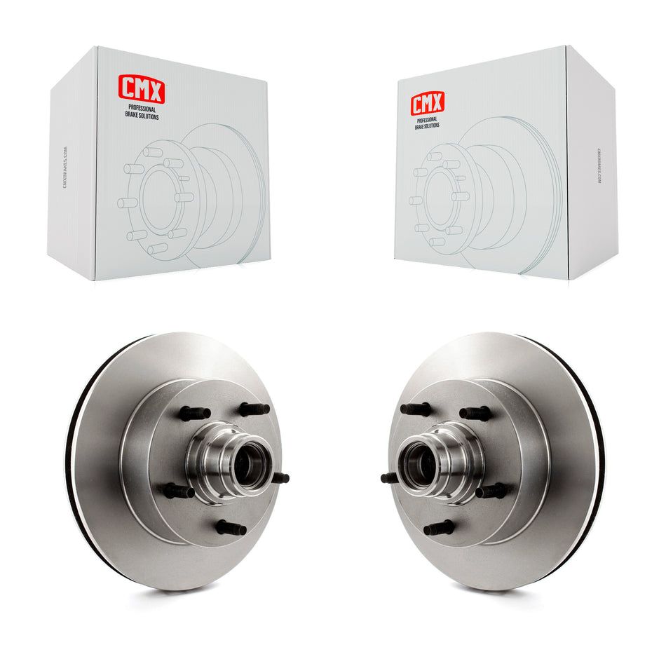 Front Disc Brake Rotors And Hub Assembly Pair For Ford E-150 Econoline Club Wagon K8-100019