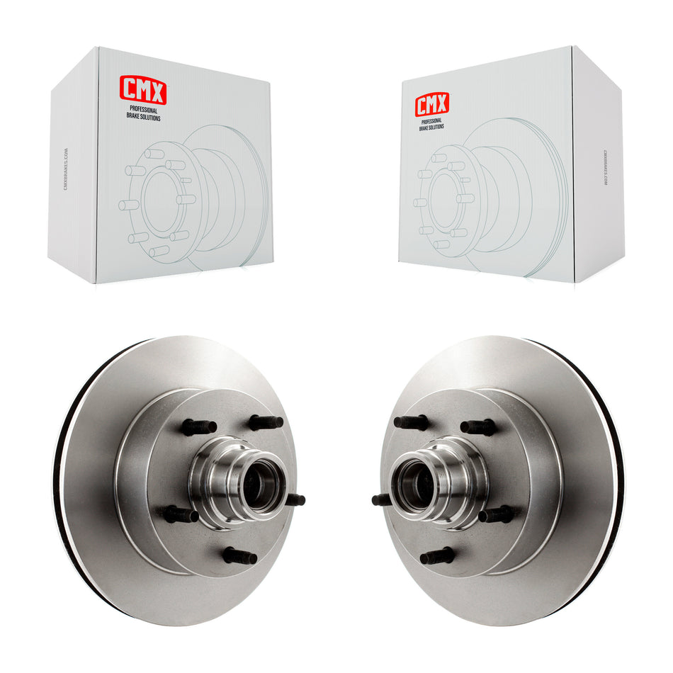 Front Disc Brake Rotors And Hub Assembly Pair For Ford E-150 Econoline Club Wagon K8-100019