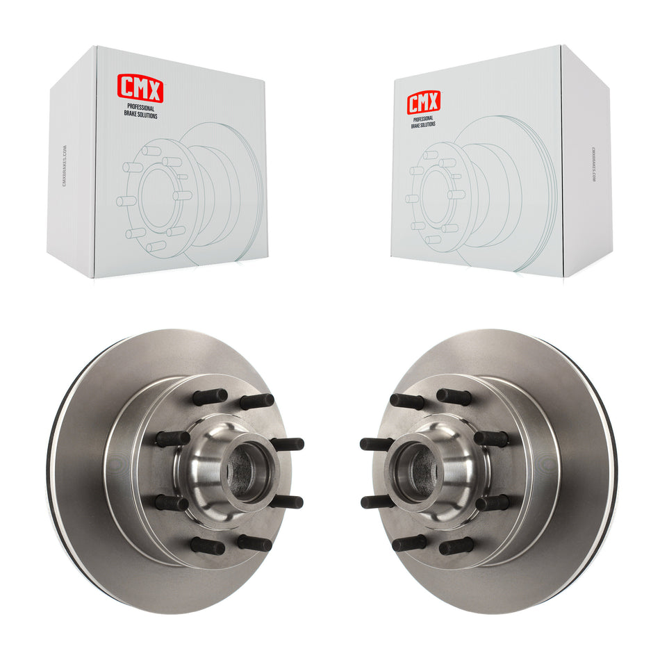 Front Disc Brake Rotors And Hub Assembly Pair For Ford F-350 F-250 HD E-250 Econoline E-350 Club Wagon Super Duty K8-100020