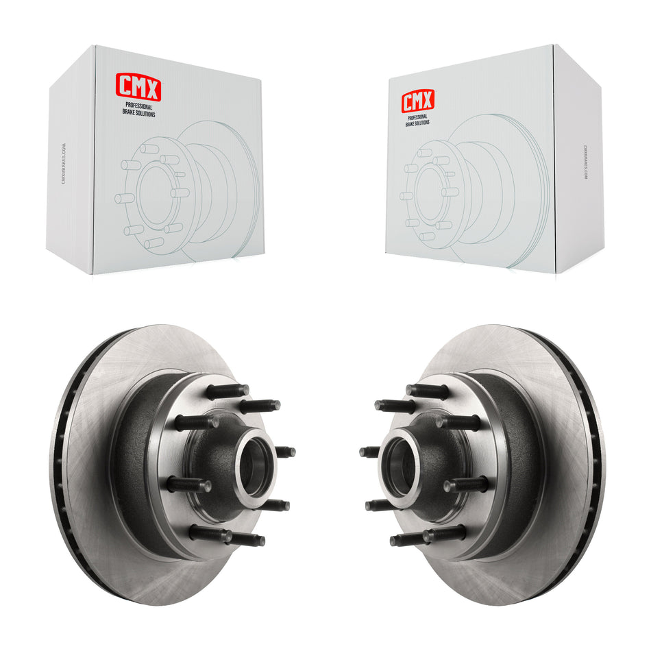 Front Disc Brake Rotors And Hub Assembly Pair For Ford E-350 Super Duty E-250 Econoline F-250 HD Club Wagon E-150 E-450 K8-100021