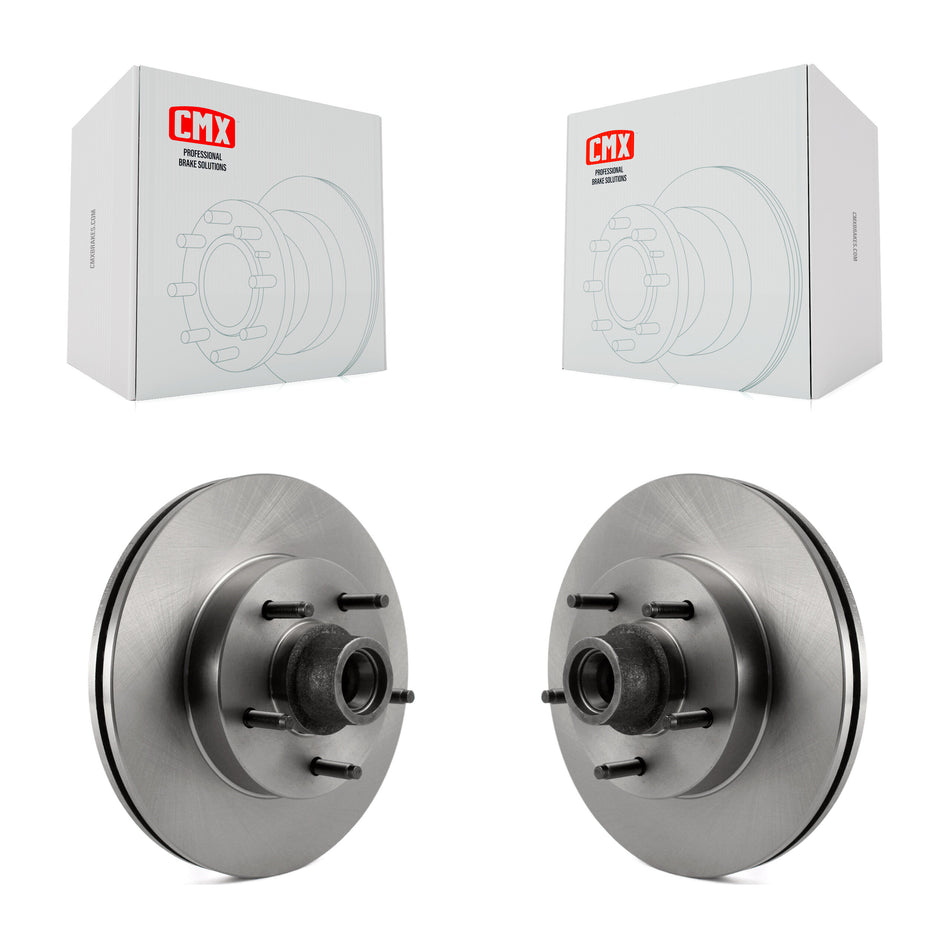 Front Disc Brake Rotors And Hub Assembly Pair For Ford E-150 Club Wagon Econoline K8-100040