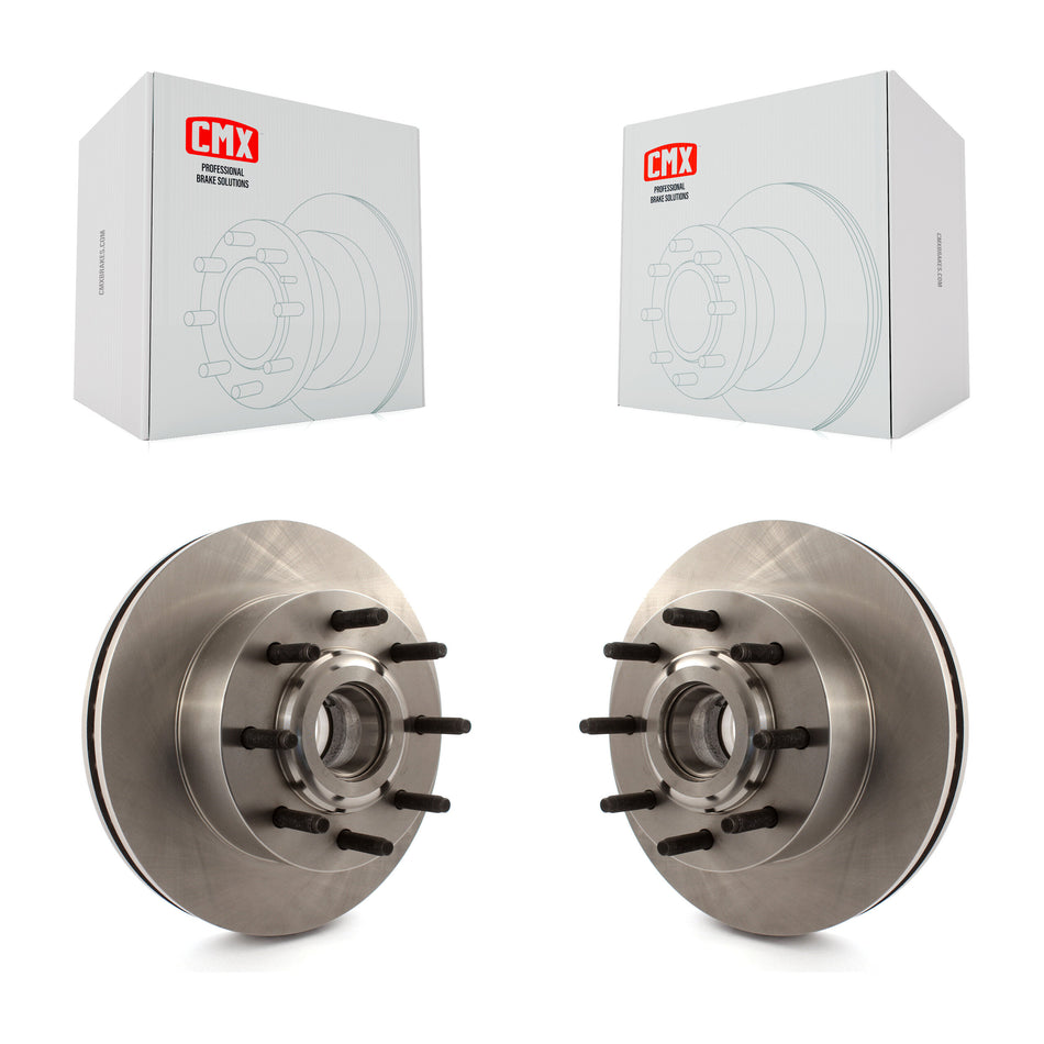 Front Disc Brake Rotors And Hub Assembly Pair For Ford F-250 Super Duty F-350 K8-100043