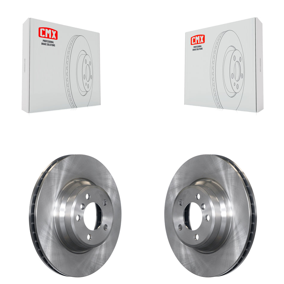 Front Disc Brake Rotors Pair For BMW 750Li 745Li 750i 745i 760Li 760i K8-100354