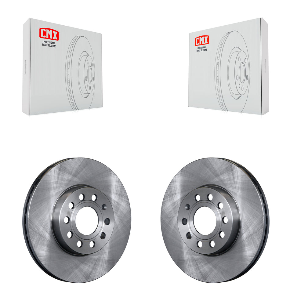 Front Disc Brake Rotors Pair For Volkswagen Jetta Beetle Audi Golf A3 Rabbit SportWagen Quattro Eos e-Golf GTI Taos K8-100418