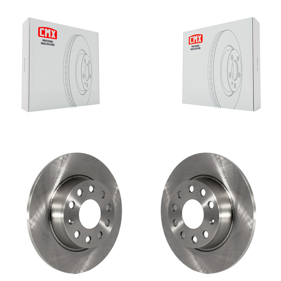 Rear Disc Brake Rotors Pair For Volkswagen Jetta Passat GTI Audi Golf Beetle A3 SportWagen Quattro Eos Alltrack e-Golf Sportback e-tron K8-100906