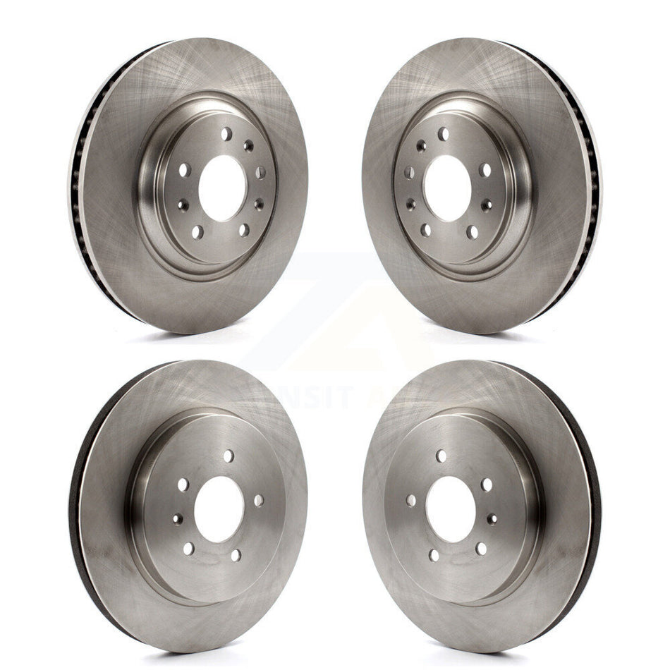 Front Rear Disc Brake Rotors Kit For 2006-2007 Cadillac CTS Base With Sport Suspension 323mm Diameter Rotor K8-101009