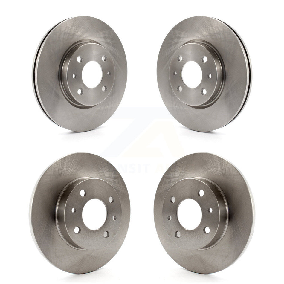 Front Rear Disc Brake Rotors Kit For 2012-2017 Fiat 500 Naturally Aspirated K8-101597