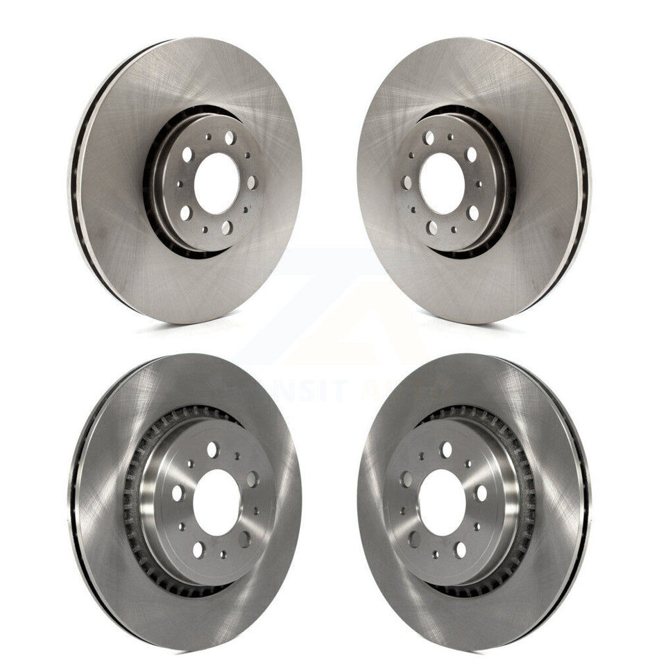 Front Rear Disc Brake Rotors Kit For 2003-2014 Volvo XC90 With 328mm Diameter Rotor K8-101616