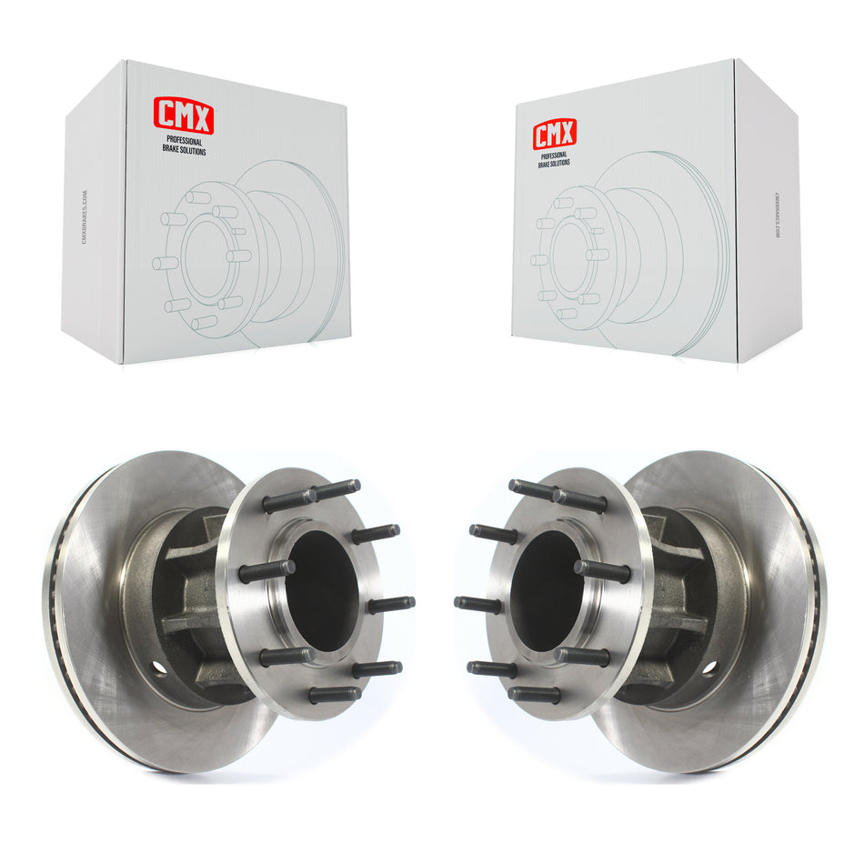 Front Disc Brake Rotors And Hub Assembly Pair For Ford F-350 Super Duty F-250 F-450 F-550 K8-101663