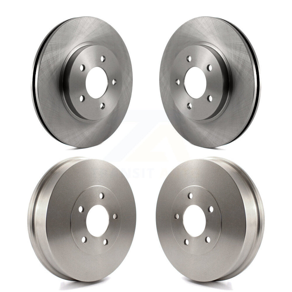 Front Rear Disc Brake Rotors Drums Kit For Ford Escape Mercury Mariner Mazda Tribute K8-102004