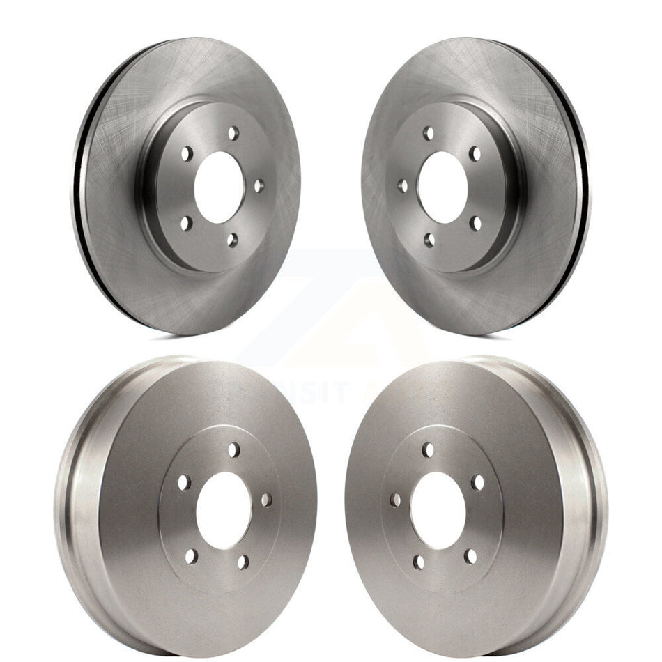 Front Rear Disc Brake Rotors Drums Kit For Ford Escape Mercury Mariner Mazda Tribute K8-102004