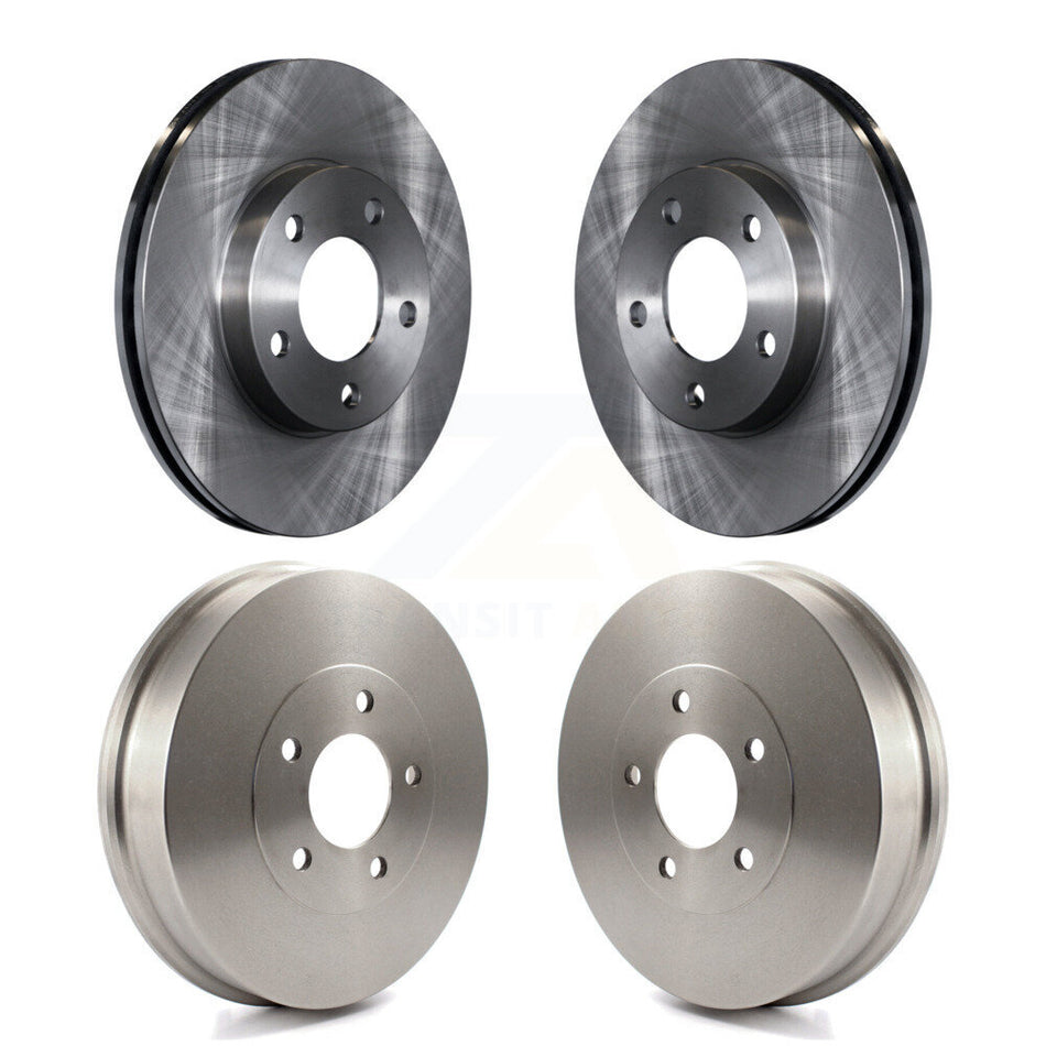 Front Rear Disc Brake Rotors Drums Kit For 2007-2007 Ford Escape Mercury Mariner From 01/08/07 Drum rear brakes K8-102005