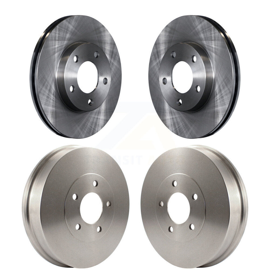Front Rear Disc Brake Rotors Drums Kit For 2007-2007 Ford Escape Mercury Mariner From 01/08/07 Drum rear brakes K8-102005