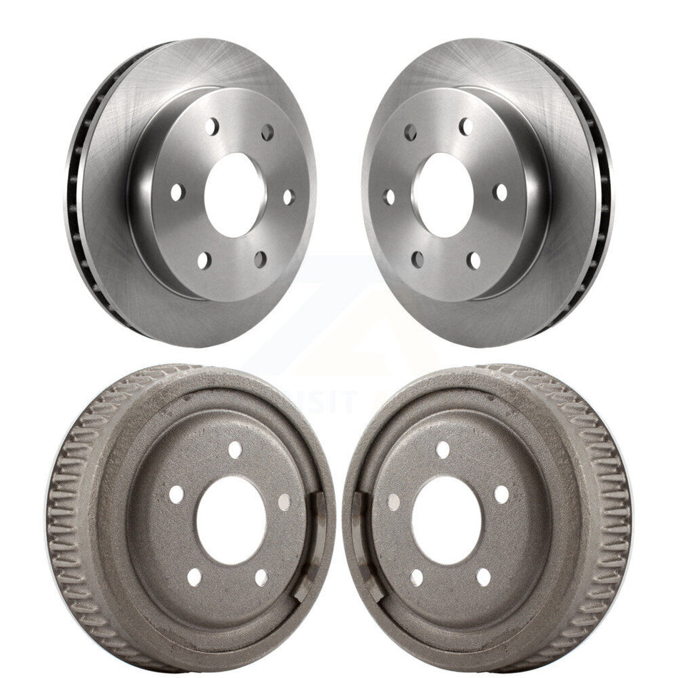 Front Rear Disc Brake Rotors Drums Kit For GMC Yukon 4WD With 10" Diameter Drum 5 Lug Wheels K8-102038
