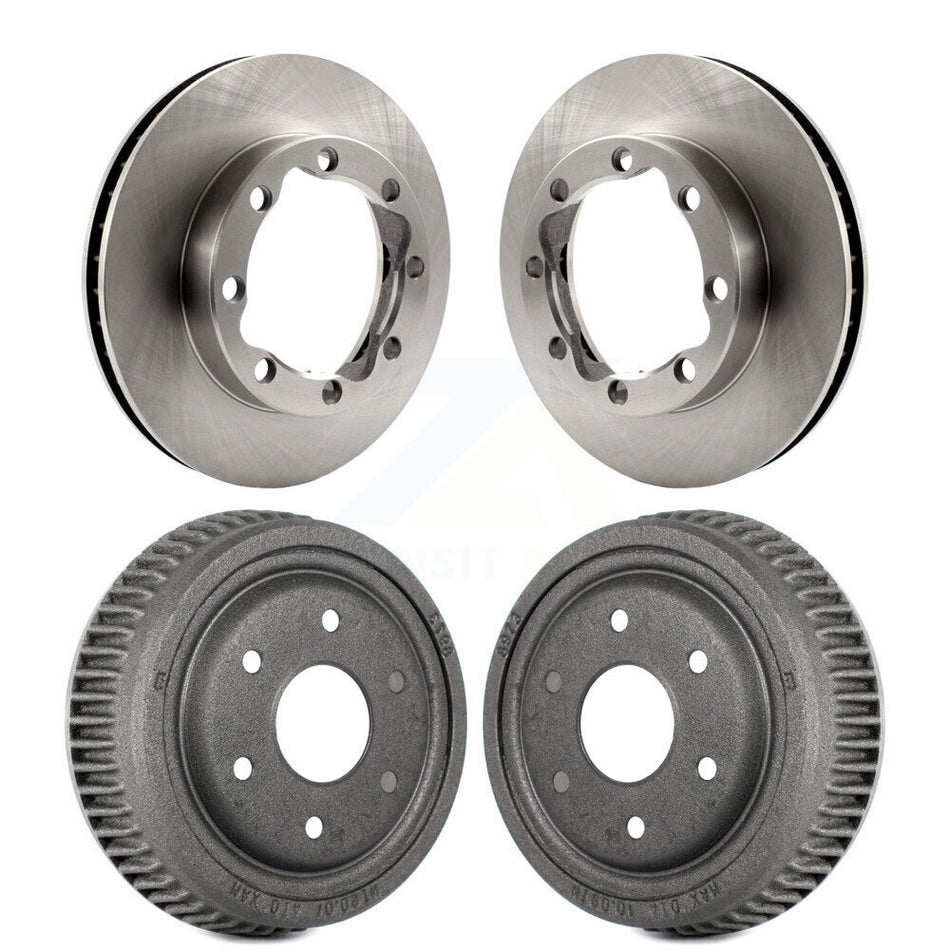 Front Rear Disc Brake Rotors Drums Kit For 1998-1999 Chevrolet Tahoe 4WD with DIESEL engine With 10" Diameter Drum K8-102039
