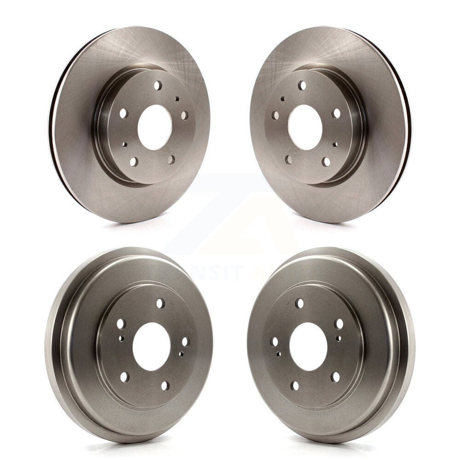 Front Rear Disc Brake Rotors Drums Kit For 2007-2012 Suzuki SX4 Drum rear brakes K8-102041