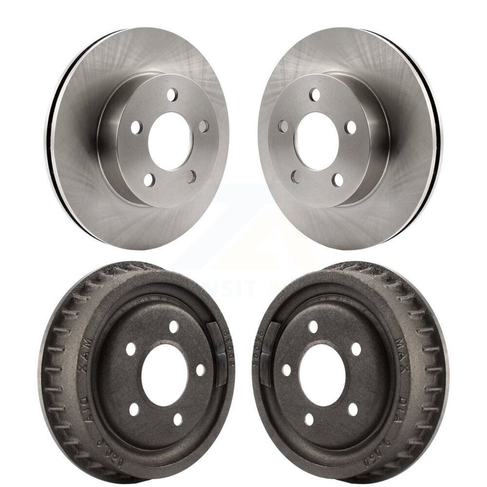 Front Rear Disc Brake Rotors Drums Kit For Ford Ranger Mazda B3000 B4000 With 9" Diameter Drum 4WD K8-102050