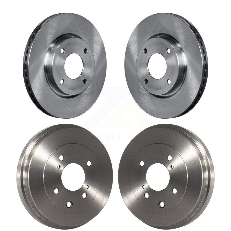 Front Rear Disc Brake Rotors Drums Kit For Nissan Sentra Versa Cube K8-102068