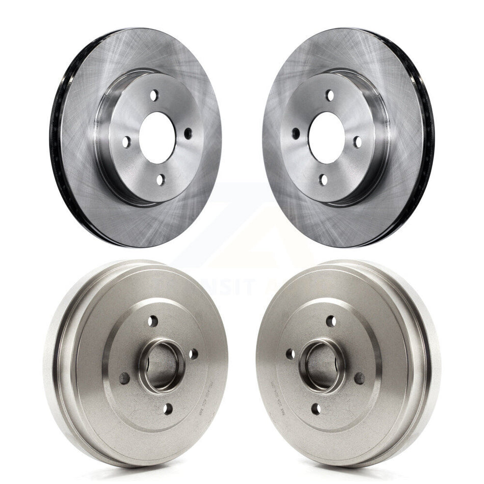 Front Rear Disc Brake Rotors Drums Kit For Nissan Versa Note Micra K8-102069