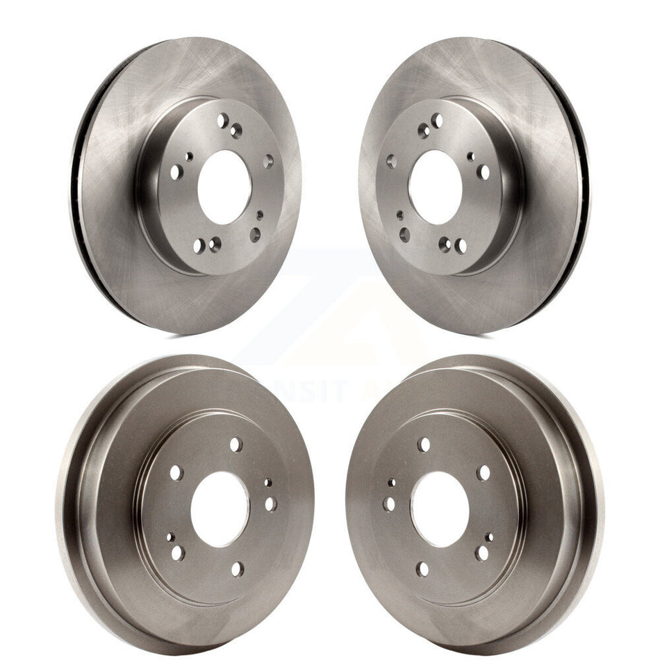 Front Rear Disc Brake Rotors Drums Kit For 2012-2015 Honda Civic Hybrid-L Hybrid K8-102093